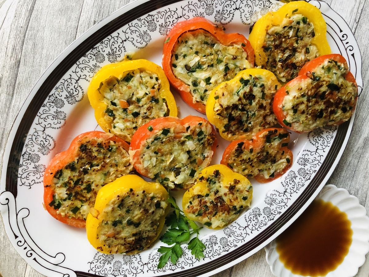 きのこ入りパプリカ餃子で食卓にも花が咲く～🌷