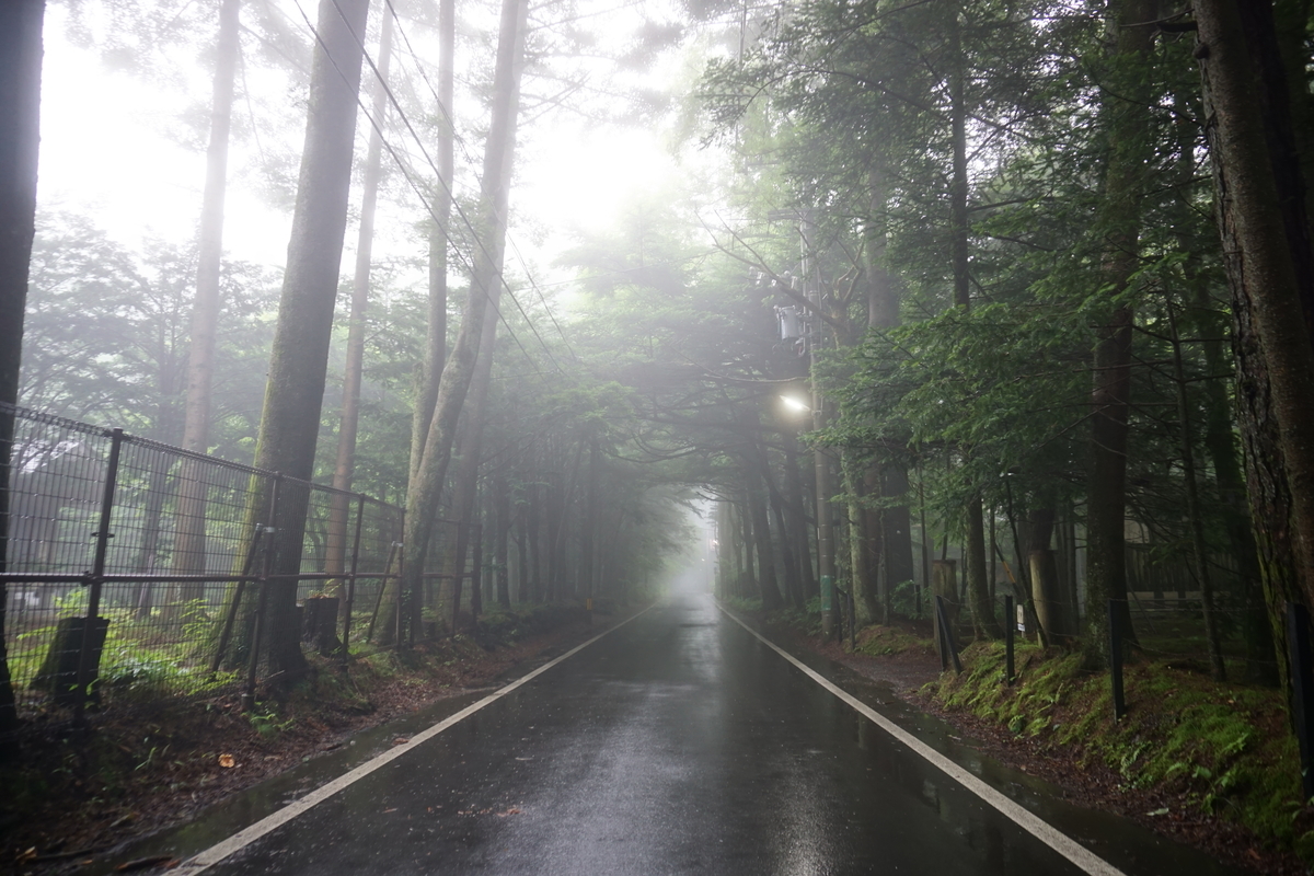 霧の出ている軽井沢