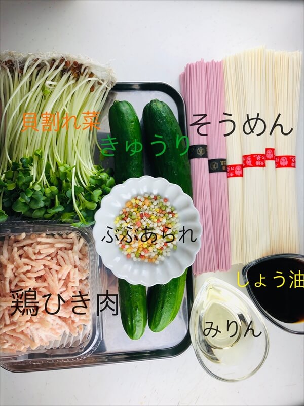 材料｜二日酔いの翌日に食べたい？！きのこタレのそうめん【オルニチンたっぷり】